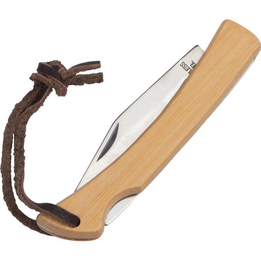 Produktabbildung Taschenmesser mit Bambusschalen und Aufhängeschlaufe Taschenmesser mit Bambusschalen und Aufhängeschlaufe (Bild 1)