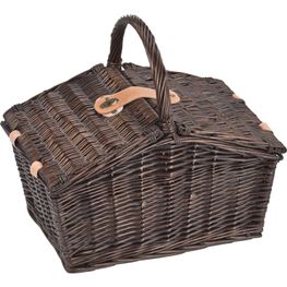 Picknickkoffer aus Weidengeflecht für 2 Personen