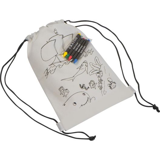 Produktabbildung Non Woven Kordeltasche inkl. Wachsmalstiften Non Woven Kordeltasche inkl. Wachsmalstiften (Bild 1)