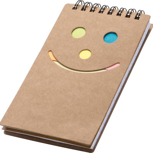 Produktabbildung Notizblock mit Spiralbindung und einem Smile Gesicht Notizblock mit Spiralbindung und einem Smile Gesicht (Bild 1)