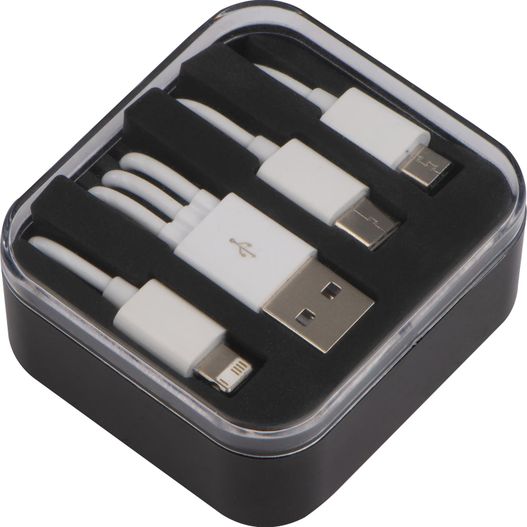 Produktabbildung Kunststoffbox mit 3in1 USB Ladekabel Kunststoffbox mit 3in1 USB Ladekabel (Bild 1)