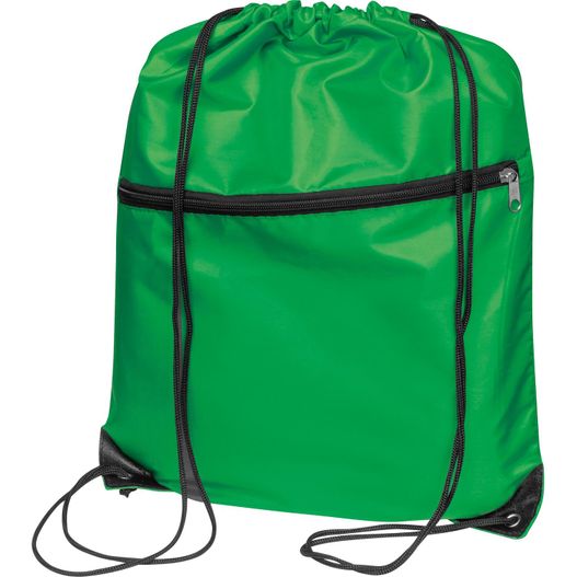 eine grüne tasche mit reißverschluss Gymbag aus recyceltem Polyester (Bild 1)