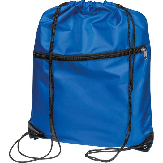 eine blaue tasche mit reißverschluss Gymbag aus recyceltem Polyester (Bild 1)
