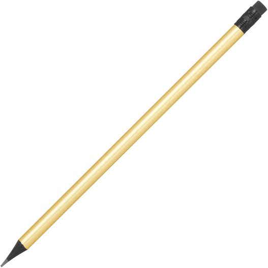 Bleistift mit Radiergummi in Metallic-Farben (Bild 1)