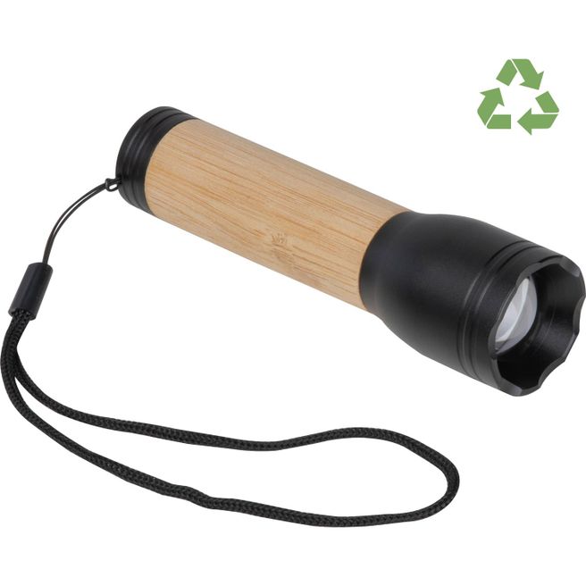 Produktabbildung Bambus Taschenlampe mit Akku Bambus Taschenlampe mit Akku