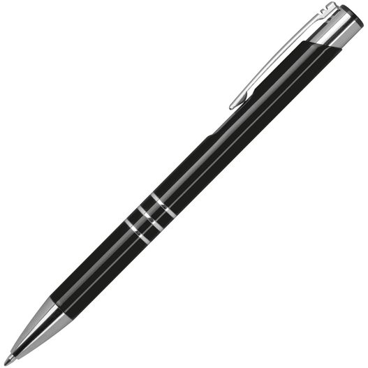 ein stift mit schwarzem körper und silber Metall Kugelschreiber lackiert (Bild 1)