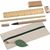 Schreibset mit Lineal, Radiergummi, Spitzer, Bleistift und Rollerball (Bild 1)