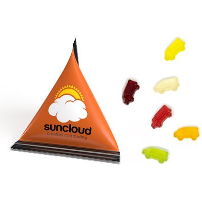 Mini Tetraeder Fruchtgummi