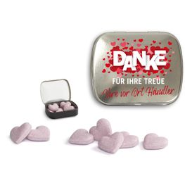 Brauseherzen in Mini Nostalgiedose