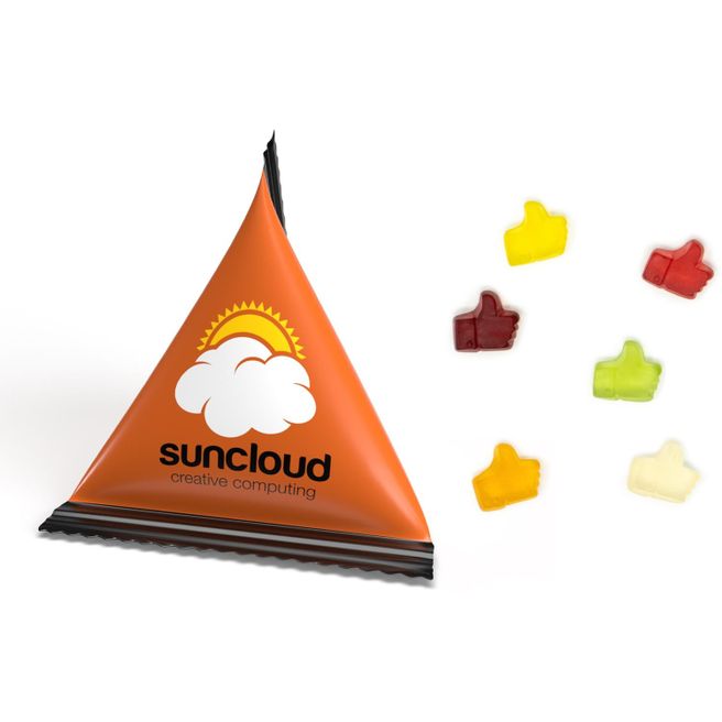 Mini Tetraeder Fruchtgummi
