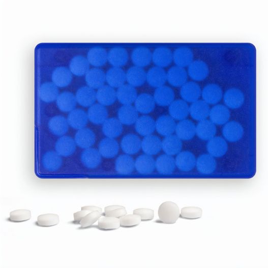 ein blaues tablett tablett mit weißen pillen darauf MintCard (Bild 1)