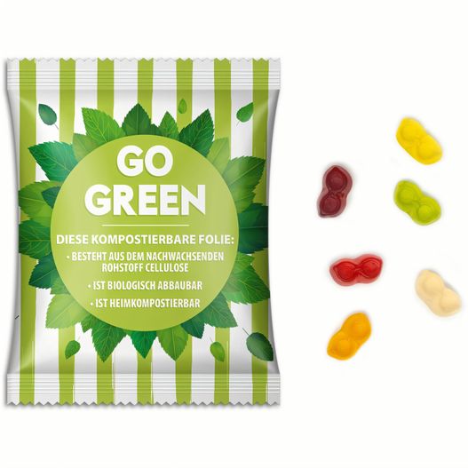 eine tasche aus grünem gummibärchen Fruchtgummi Standardformen (Bild 1)