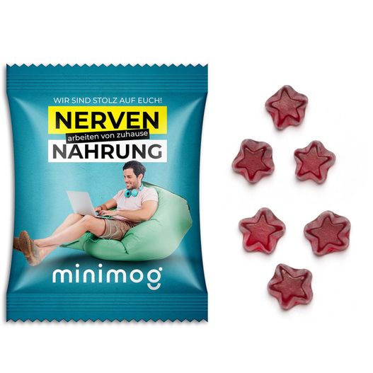 eine tasche von nervennahrung gummy bären neben einer tasche von mumie bären Fruchtgummi Standardformen (Bild 1)