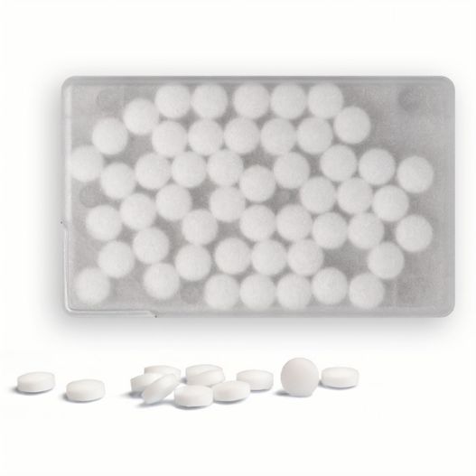 ein weißes tablett mit weißen pillen gefüllt MintCard (Bild 1)