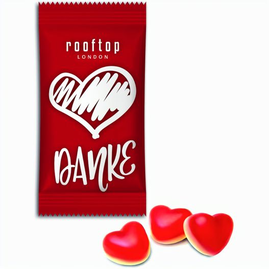 Himbeer-Herzen mit Vanilleschaum im Flowpack (Bild 1)