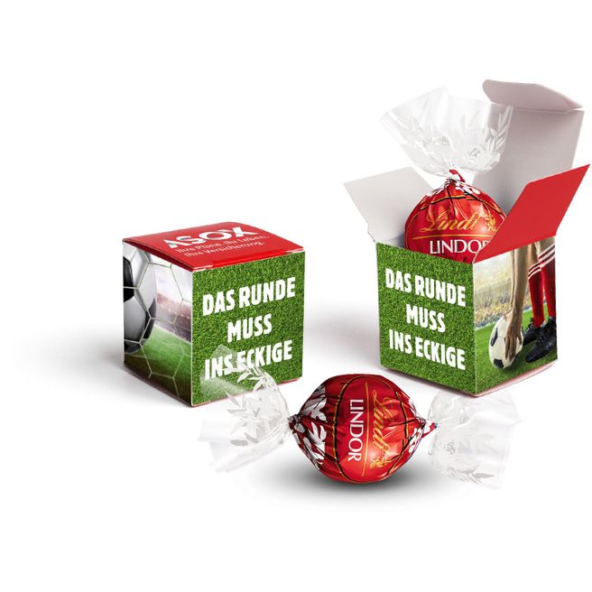 Lindt Lindor Kugel im Werbewürfel