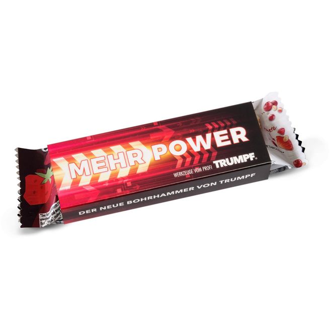 Powerbar Energy Riegel im Werbeschuber