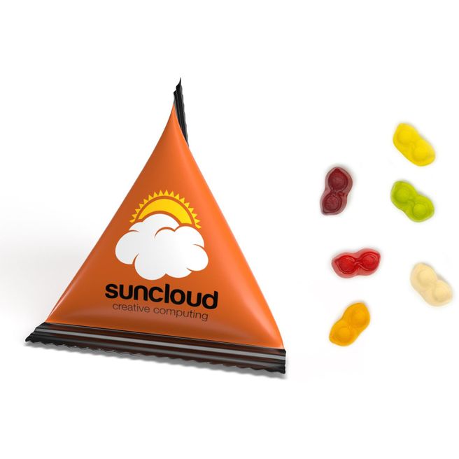 Mini Tetraeder Fruchtgummi