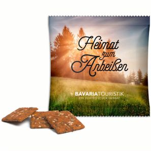 Vollkorn Snack im Werbetütchen