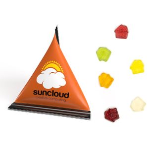 Mini Tetraeder Fruchtgummi