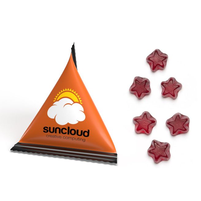 Produktabbildung Mini Tetraeder Fruchtgummi Mini Tetraeder Fruchtgummi