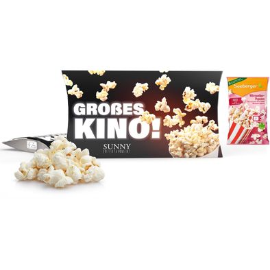 Mikrowellen-Popcorn in Werbekartonage