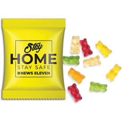 Mini-Gummibärchen vegan im Werbetütchen