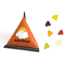Produktabbildung Mini Tetraeder Fruchtgummi Mini Tetraeder Fruchtgummi