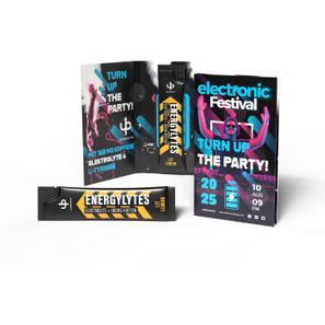 Upsters Energylytes Stick in Werbeklappkarte