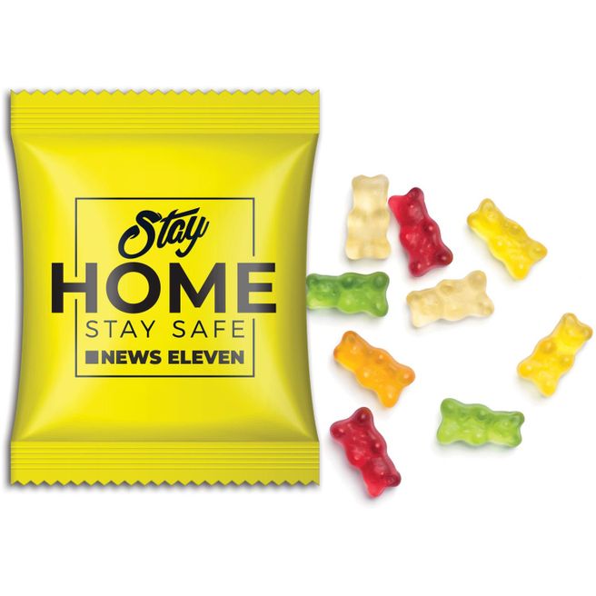 Mini-Gummibärchen vegan im Werbetütchen