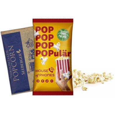 Mikrowellen-Popcorn im Werbetütchen
