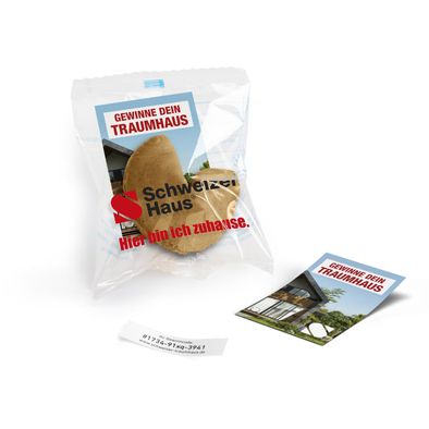 Produktabbildung Glückskekse mit Werbekärtchen Glückskekse mit Werbekärtchen