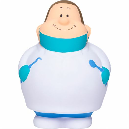 eine weiße und blaue aufblasbare figur mit einem blauen kragen Zahnarzt Bert® (Bild 1)