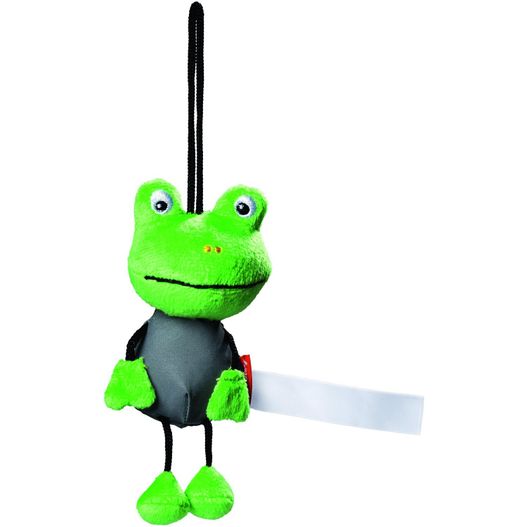 ein frosch mit einem schild mit einer zahnbürste Reflex-Frosch (Bild 1)