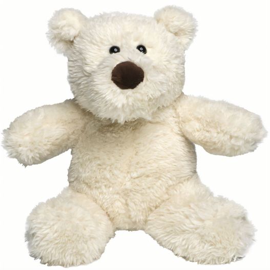 ein weißer teddybär sitzt auf einer weißen oberfläche Bär Ulrike (Bild 1)