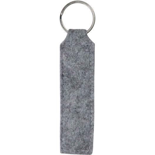 eine schlüsselkette mit einem grauen filz schlüsselring Polyesterfilz Schlüsselanhänger Rechteck (Bild 1)