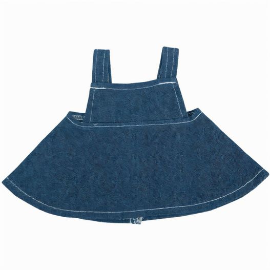 ein denim kleid mit einer weißen nähte auf der rückseite Jeans-Rock (Bild 1)