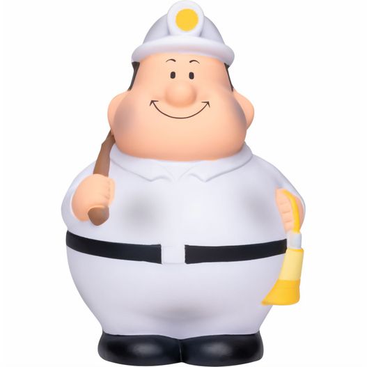 eine weiße feuerwehrfigur mit gelbem feuerschlauch Bergbau Bert® (Bild 1)