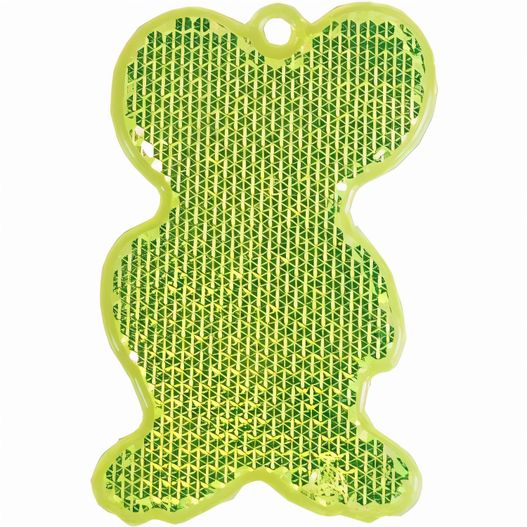 ein grüner teddybär geformtes objekt auf weißem hintergrund Fußgängerreflektor Maus (Bild 1)