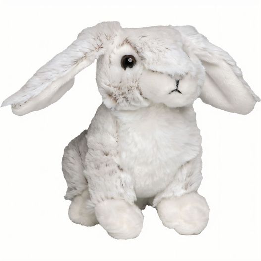 ein weißes gefülltes kaninchen, das auf einer weißen oberfläche sitzt Hase Bettina (Bild 1)
