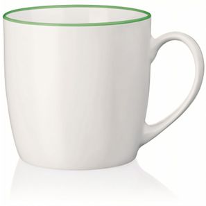 Kuba Keramiktasse, weiß-grün, 41 cl