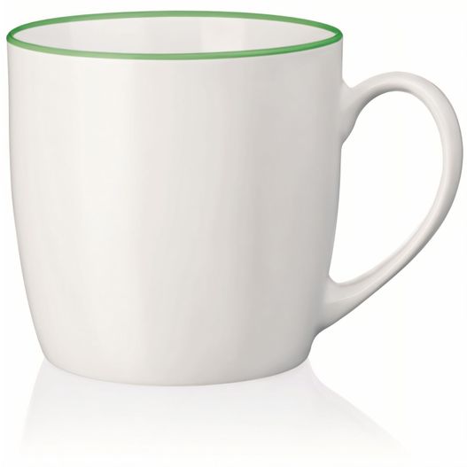 Kuba Keramiktasse, weiß-grün, 41 cl (Bild 1)