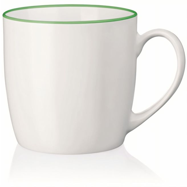 Produktabbildung Kuba Keramiktasse, weiß-grün, 41 cl Kuba Keramiktasse, weiß-grün, 41 cl