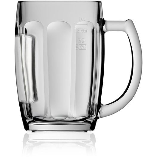 glasbecher mit griff auf weißem hintergrund Moravia Seidel 0,3 l (Bild 1)