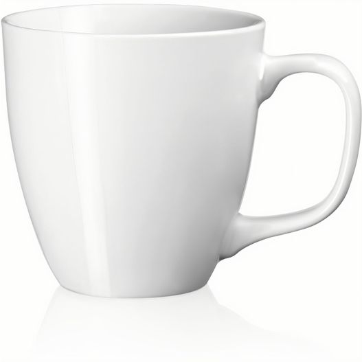 eine weiße kaffeetasse auf einer weißen oberfläche Sambia Porzellantasse, 41 cl (Bild 1)