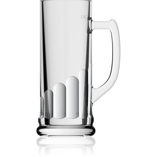 ein glasbierbecher mit einem griff auf weißem hintergrund Classic Seidel 0,25 l (Bild 1)