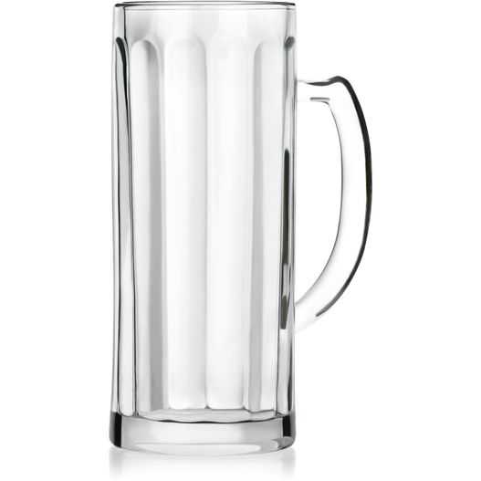 ein glas-pitcher mit einem griff auf weißem hintergrund Deutschherren Seidel 0,3 l (Bild 1)