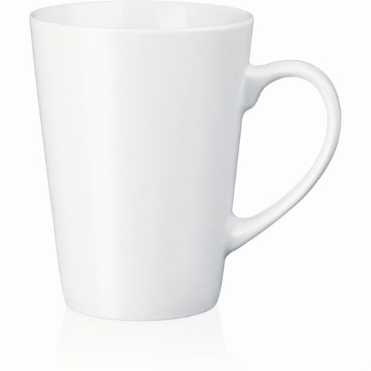 eine weiße kaffeetasse mit einem griff auf weißem hintergrund Siena Porzellantasse, 31 cl (Bild 1)