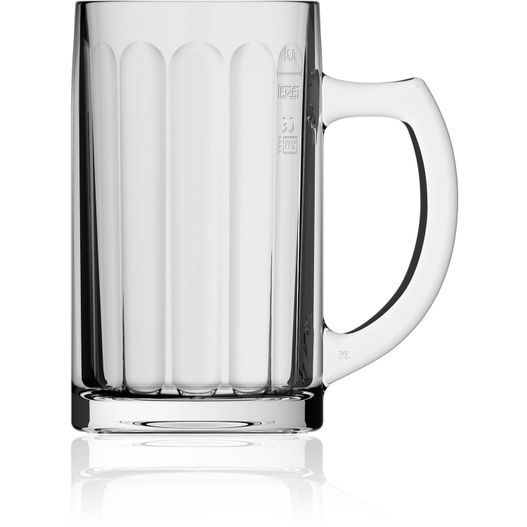 ein großer glasbecher mit griff Glückauf Seidel 0,3 l (Bild 1)
