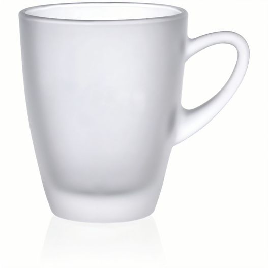 glasbecher mit griff auf weißer oberfläche Kenia, Glastasse, satiniert, 32 cl (Bild 1)